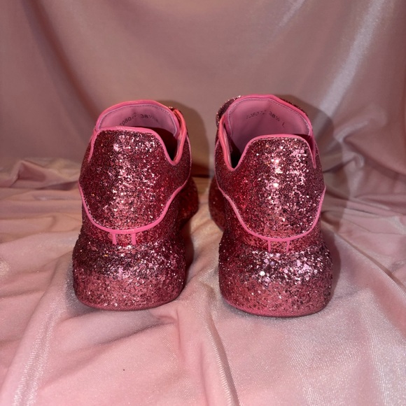 Alexander McQueen Glitter Women’s Sneakers in Printers Pink - 38.5 / 8.5 - Picture 4 of 10
